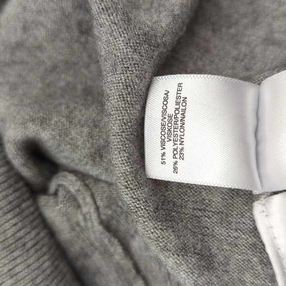 Rachel Rachel Roy Gray Long Puffed Sleeve Button Front Sweater Dress Size Small - Picture 9 of 10